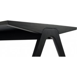 NOFU mødebord, Massivt asketræ sort, 180x85 cm