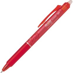 Pilot Frixion Clicker kuglepen, 0,5 mm, rød
