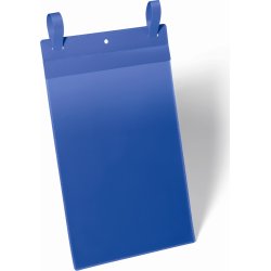 Durable Lagerlommer m/stropper, A4 højformat, blå