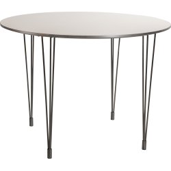 Comfort Kantinebord Ø100 cm, hvid m/alukant