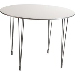 Comfort Kantinebord Ø100 cm, hvid m/alukant