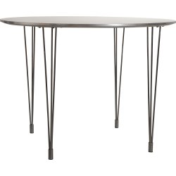 Comfort Kantinebord Ø100 cm, hvid m/alukant
