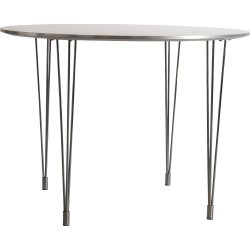 Comfort Kantinebord Ø100 cm, hvid m/alukant