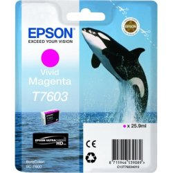 Epson T76034010 blækpatron 25.9 ml., klar magenta