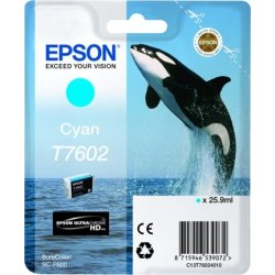 Epson T76024010 blækpatron 25.9 ml., cyan