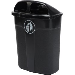 Avfallsbehållare 60 L Svart Utomhus