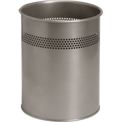 Twin Metal Papperskorg 15 liter, silver