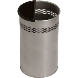 Twin Metal Papirkurv | 21 liter | Sølv