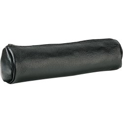 Elba Pennfodral, läder, runt, svart