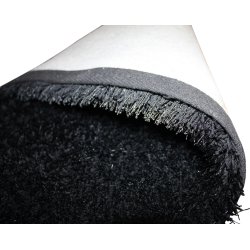 Easy Cozy sort tæppe, Ø 120 cm.