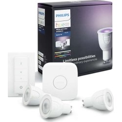 Philips HUE GU10 atmosfærelys sampak, hvid+farvet