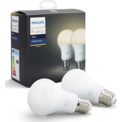 Philips HUE 9W A60 E27 dobbeltpakke, hvid