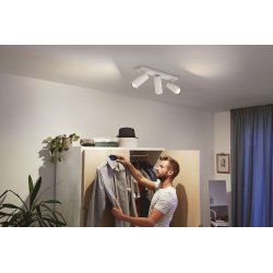 Philips HUE Buratto 3 x GU10 spot, hvid + kontakt