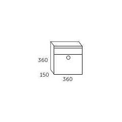 Allux 250 Postkasse, sort m. rustfri front