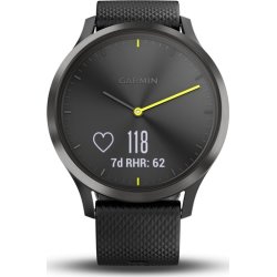 Garmin vívomove® HR hybrid-smartwatch, sort (L)