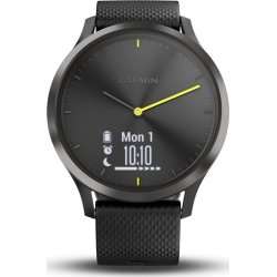 Garmin vívomove® HR hybrid-smartwatch, sort (L)