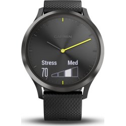 Garmin vívomove® HR hybrid-smartwatch, sort (L)