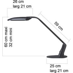 Unilux Duo lampe med bordfod, sort