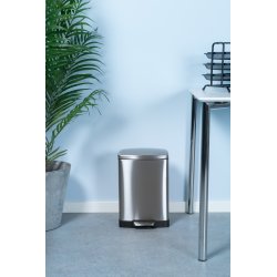 Pedalspand 12 L, mat stål