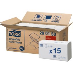 Tork H3 Universal Håndklædeark, zig-zag fold,15 pk