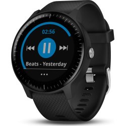 Garmin vívoactive® 3 Music, sort med stål