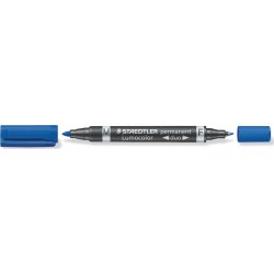 Staedtler Lumocolor Duo Marker 348, perm, blå