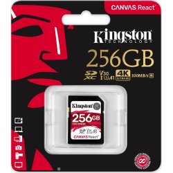 KINGSTON Canvas React 256GB SDXC hukom.kort