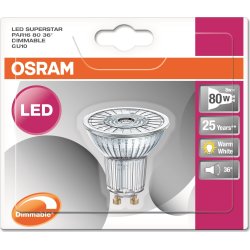 Osram LED Spotpære GU10, 8 W=80W, dæmpbar