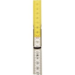 Stanley tommestok, 2 m, træ gul/hvid