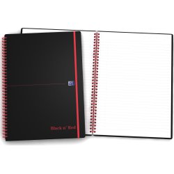 Oxford Black n'Red Spiralbog | A4 | Linjeret
