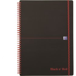 Oxford Black N' Red Anteckningsbok A4, rutat