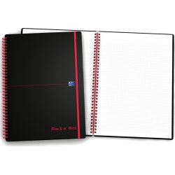 Oxford Black n'Red Spiralbog | A4 | Kvadreret