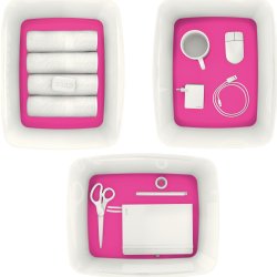 Leitz MyBox Opbevaringsboks Large, hvid/pink
