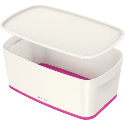 Leitz MyBox Opbevaringsboks Small, hvid/pink
