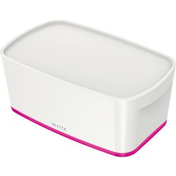 Leitz MyBox Opbevaringsboks Small, hvid/pink