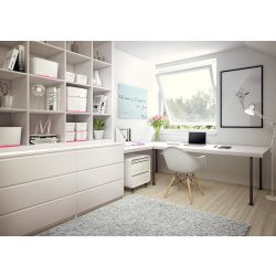 Leitz MyBox Opbevaringsboks Small, hvid/pink