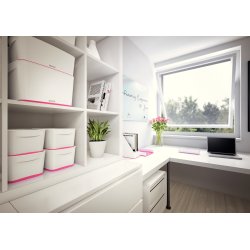 Leitz MyBox Opbevaringsboks Small, hvid/pink