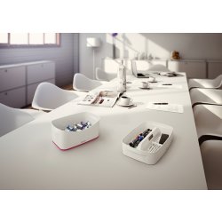 Leitz MyBox Opbevaringsbakke, hvid/pink