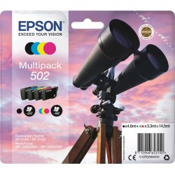 Epson T502 bläckpatron med larm, flerpack