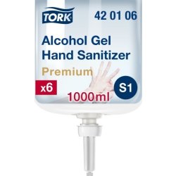 Tork S1 Premium Hånddesinfektion, alcogel 80%, 1 L