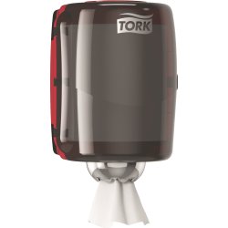 Tork M2 Dispenser Aftørringspapir, sort/rød