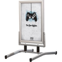 Gatuskylt Wind-Line Lux, 70x100cm, Alu/Silver