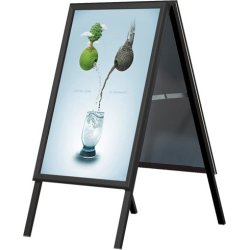 Gatuskylt Alu-Line Standard, 70x100 cm, Svart