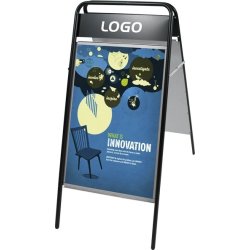Gatuskylt Expo Sign, 59,4x84,1 cm, Svart