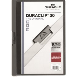 Durable Duraclip 30 Klemmappe | A4 | Antracit