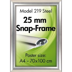 Aluminium snäppram, A2, Grå