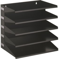 Durable sorteringsfack, 5-delat, svart