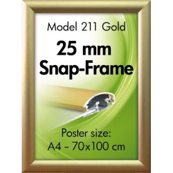 Aluminium snäppram, 50x70 cm, Matt guld