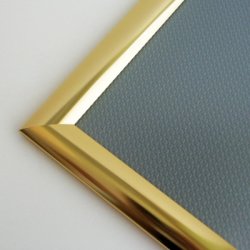 Alu Plakatramme, Snap-frame, A2, Blank guld