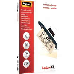 Fellowes Capture 125 mic A4 Lamineringslomme, mat